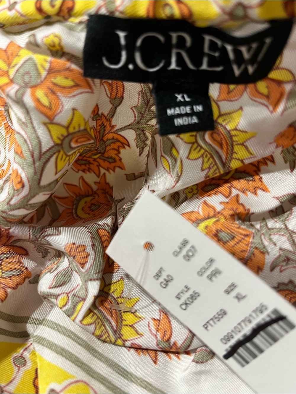 J Crew Top XL Scarf Halter Ivory - Picture 12 of 13